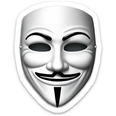 Guy fawkes mask with hood sticker