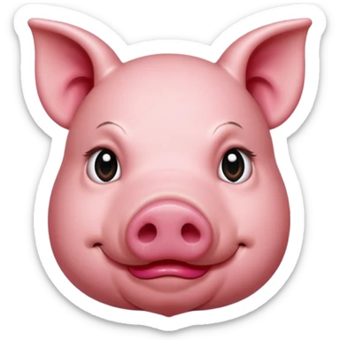a pig having tattoo sticker
