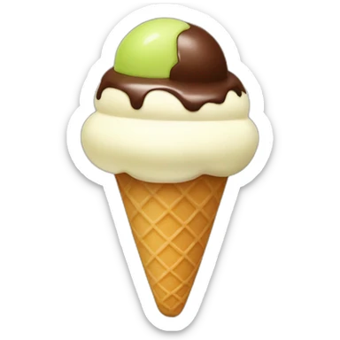 Ice Cream choclate pistachio sticker