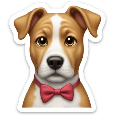 Dog with a bow tie sticker