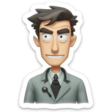 Dr doofenshmirtz, phineas and ferb sticker