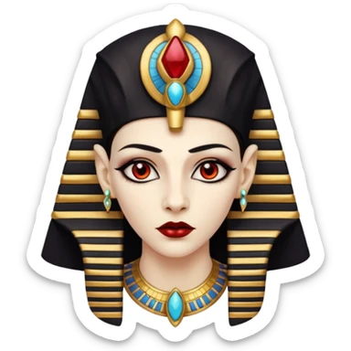 vampire with ancient egypt hat sticker