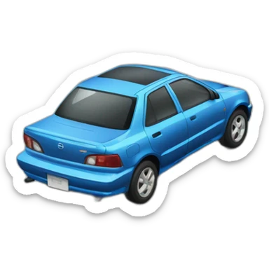 Car Mazda 323 BG in the japanese city sticker