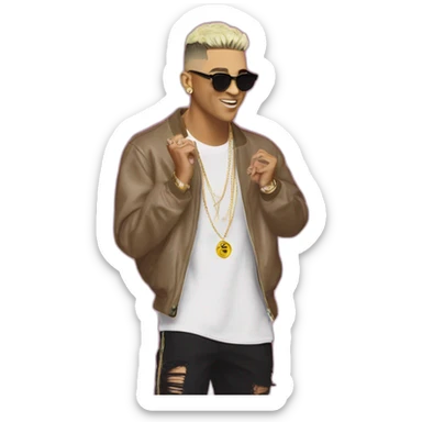 Singer “badbunny” sticker