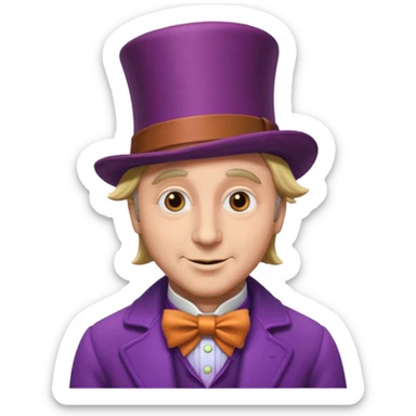 Wonka violet sticker