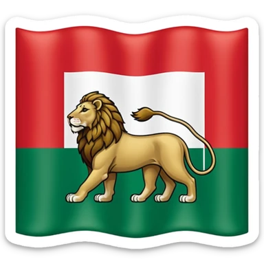 The persian flag with the lion sticker