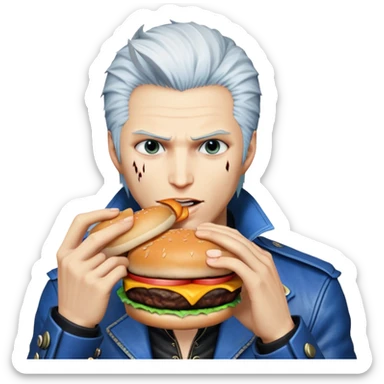 Dmc5 vergil eating a burger sticker
