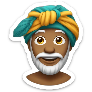 singe avec un turban sur la tête sticker