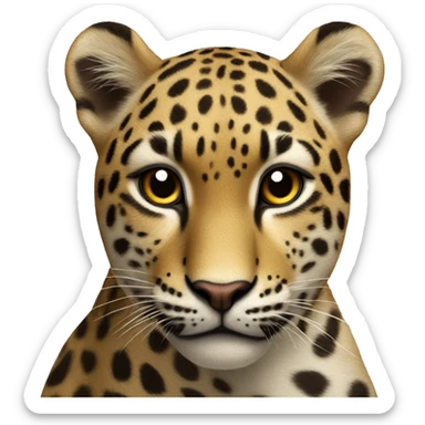 corazón leopardo  sticker