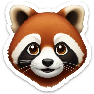 Stating red panda sticker