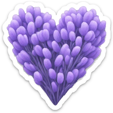 Lavender heart  sticker