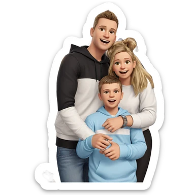 friends having fun together sticker