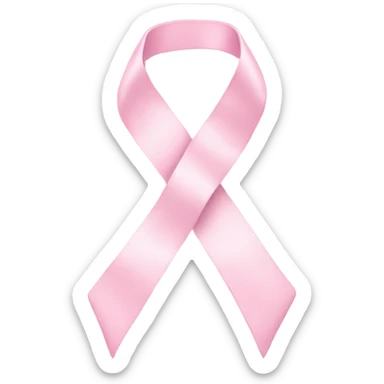 Pastel pink ribbon sticker