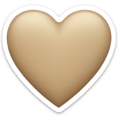 Beige heart sticker