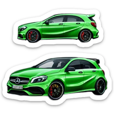 Mercedes a45 verte sticker