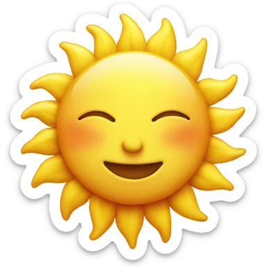 Realistic sun sticker