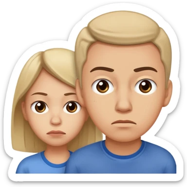  teenager rolling eyes up with parent in the disance behind them. The teenager is showing Indifference - lack of interest, concern, or sympathy - sticker