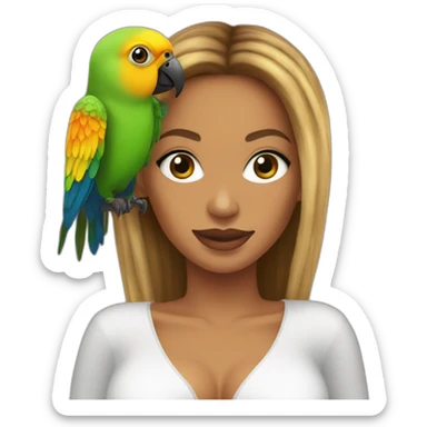beyonce with a parrot sticker