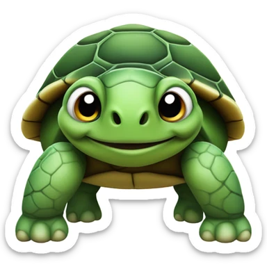 A turtle with horns sticker