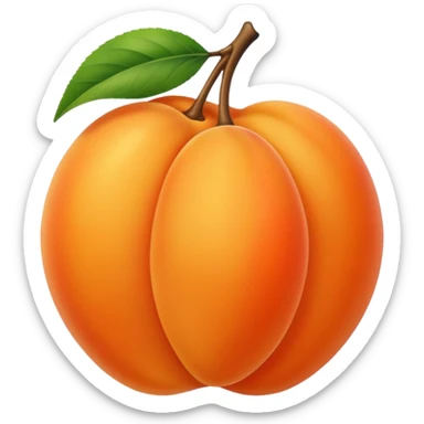 abricot unique sans feuille sticker