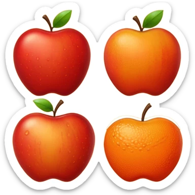 Apple vs orange sticker