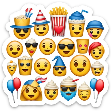 Cinematic Realistic Zagreb Film Festival Pop Culture Emoji, showcasing a vibrant, artistic festival atmosphere rendered with dynamic textures and cinematic, festive lighting. sticker