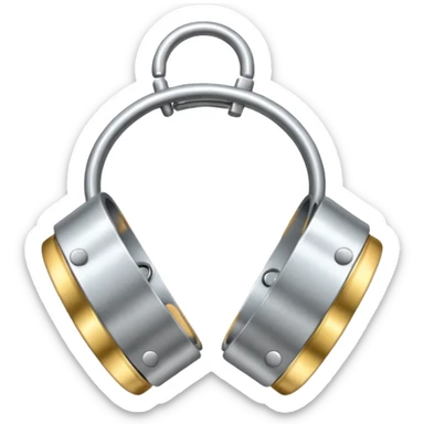 Metal handcuffs sticker