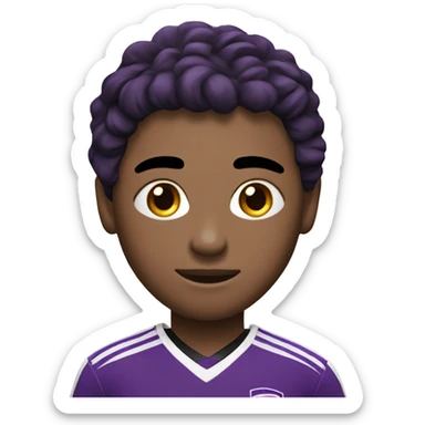 soccer player purpe and black jersey sticker