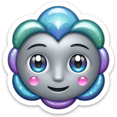 vamp glitter gray sticker