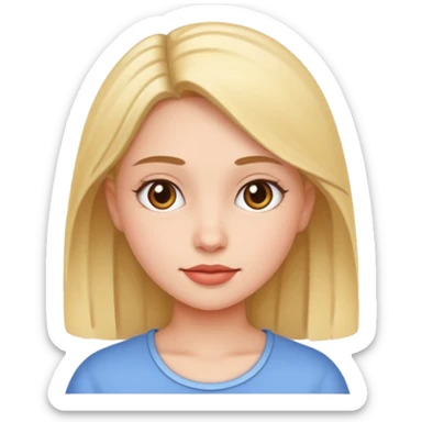 light pink framed photo with a white background of a girl sticker