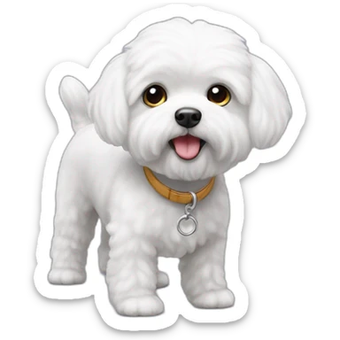 Bichon maltes blanco sticker