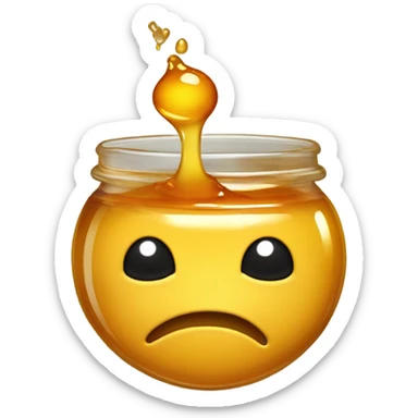 Emoji vomiting honey sticker