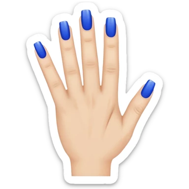 one finger blue nail art sticker
