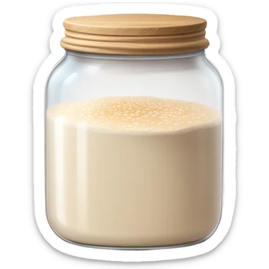 Sourdough starter in a jar sticker