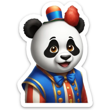 Panda payaso enano persona sticker