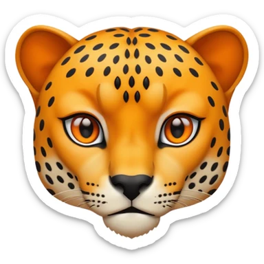 A fat cheetah  sticker