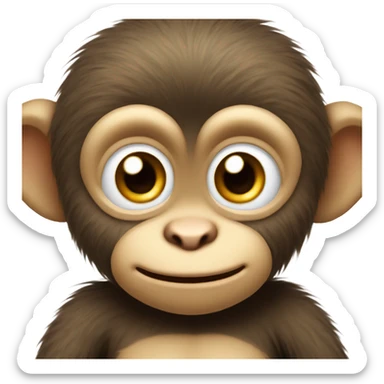 Monkey baby sticker