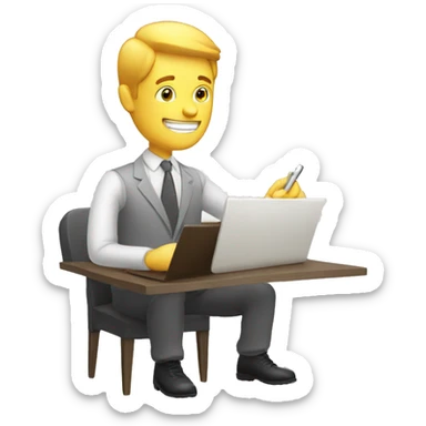 white Sales man writing an offer sticker