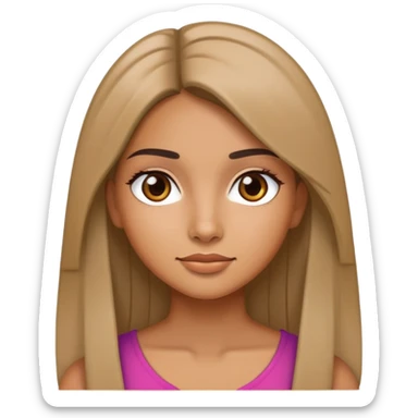 Latina girl with straight hair sticker
