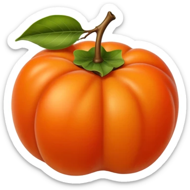persimmon fruit smooth sticker