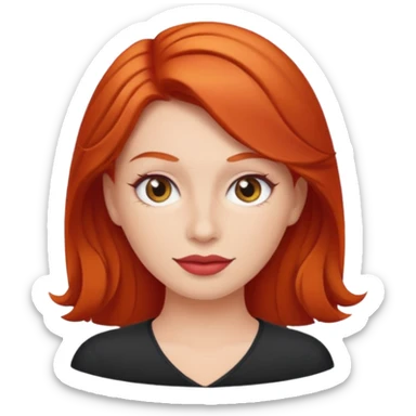 cruise emoji with a red headed woman sticker
