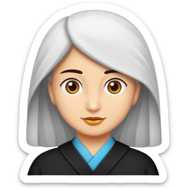 Uzun kirpikli koreli güzeller güzeli bir kadın sticker