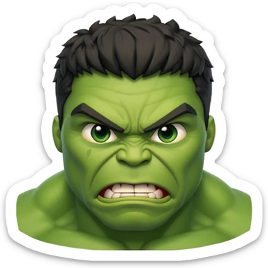 Hulk with full body empji style sticker