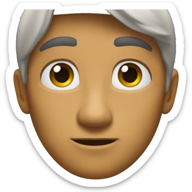 avatar calvo canoso ojos v sticker