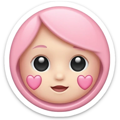 baby pink check mark sticker