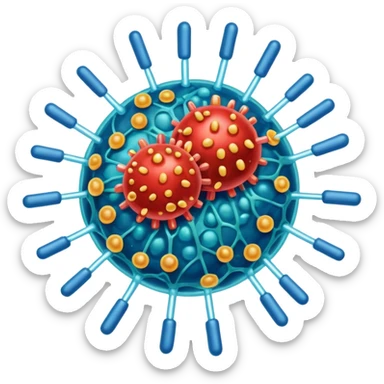 immune system getting attacked by HIV sticker