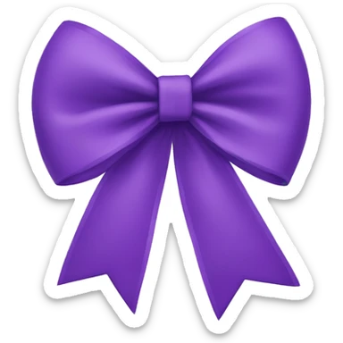 Purple bow sticker