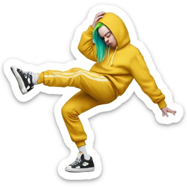 Billie Eilish breakdancing sticker