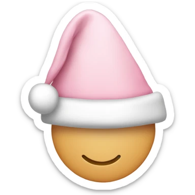 light pink santa hat sticker