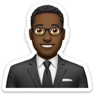 black real estate agent sticker